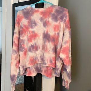 Show me your Mumu cropped tie dye sweat shirt
